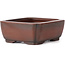 Rectangular unglazed bonsai pot by Bigei - 100 x 80 x 25 mm