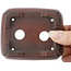 Maceta de bonsái rectangular sin esmaltar de Bigei - 100 x 80 x 25 mm