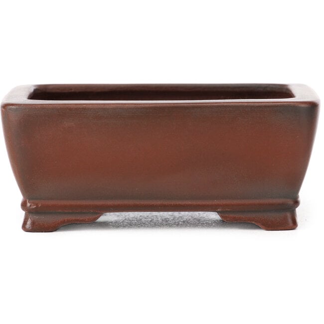 Rectangular unglazed bonsai pot by Bigei - 100 x 80 x 40 mm