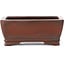 Rectangular unglazed bonsai pot by Bigei - 100 x 80 x 40 mm