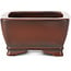 Rectangular unglazed bonsai pot by Bigei - 100 x 80 x 40 mm