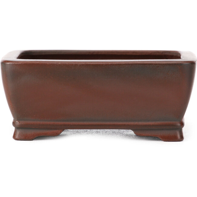 Pot à bonsaï rectangulaire non émaillé par Bigei - 100 x 80 x 40 mm