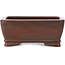 Maceta de bonsái rectangular sin esmaltar de Bigei - 100 x 80 x 40 mm