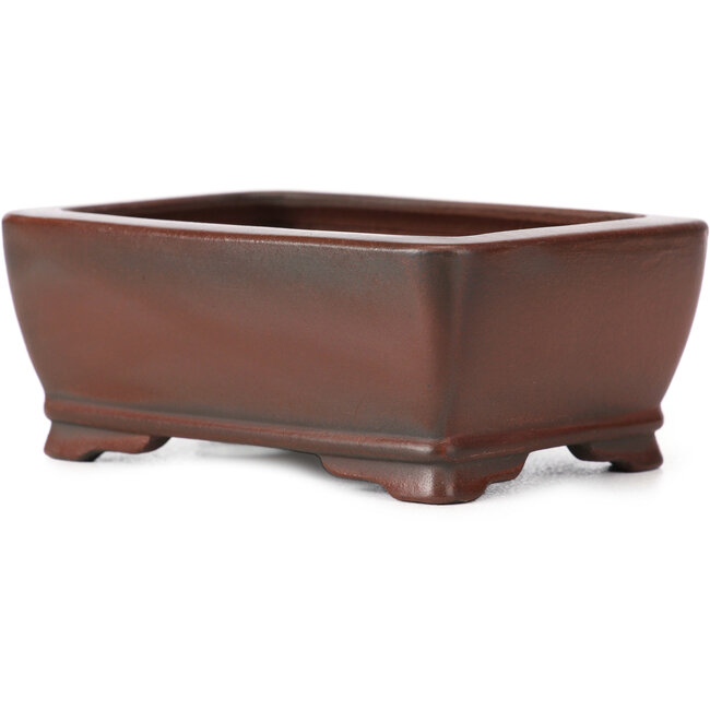 Vaso bonsai rettangolare non smaltato di Bigei - 100 x 80 x 40 mm