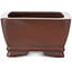 Rectangular unglazed bonsai pot by Bigei - 100 x 80 x 40 mm