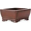 Rectangular unglazed bonsai pot by Bigei - 100 x 80 x 40 mm