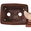 Maceta de bonsái rectangular sin esmaltar de Bigei - 100 x 80 x 40 mm
