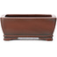 Maceta de bonsái rectangular sin esmaltar de Bigei - 100 x 80 x 40 mm