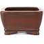 Maceta de bonsái rectangular sin esmaltar de Bigei - 100 x 80 x 40 mm