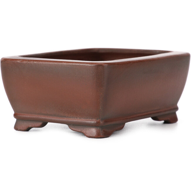 Maceta de bonsái rectangular sin esmaltar de Bigei - 100 x 80 x 40 mm