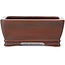 Maceta de bonsái rectangular sin esmaltar de Bigei - 100 x 80 x 40 mm