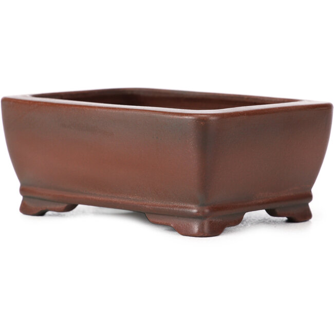 Pot à bonsaï rectangulaire non émaillé par Bigei - 100 x 80 x 40 mm
