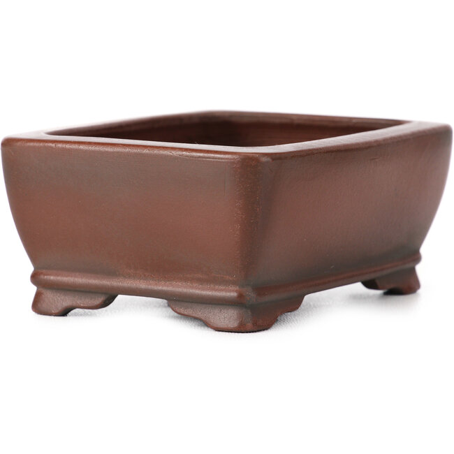 Maceta de bonsái rectangular sin esmaltar de Bigei - 100 x 80 x 40 mm