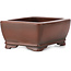 Rectangular unglazed bonsai pot by Bigei - 100 x 80 x 40 mm