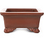 Rectangular unglazed bonsai pot by Bigei - 120 x 90 x 40 mm