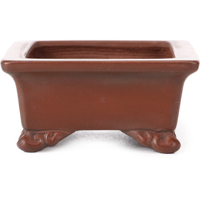 Pot à bonsaï rectangulaire non émaillé par Bigei - 120 x 90 x 40 mm