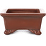 Pot à bonsaï rectangulaire non émaillé par Bigei - 120 x 90 x 40 mm
