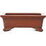 Pot à bonsaï rectangulaire non émaillé par Bigei - 120 x 90 x 40 mm