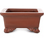 Rectangular unglazed bonsai pot by Bigei - 120 x 90 x 40 mm