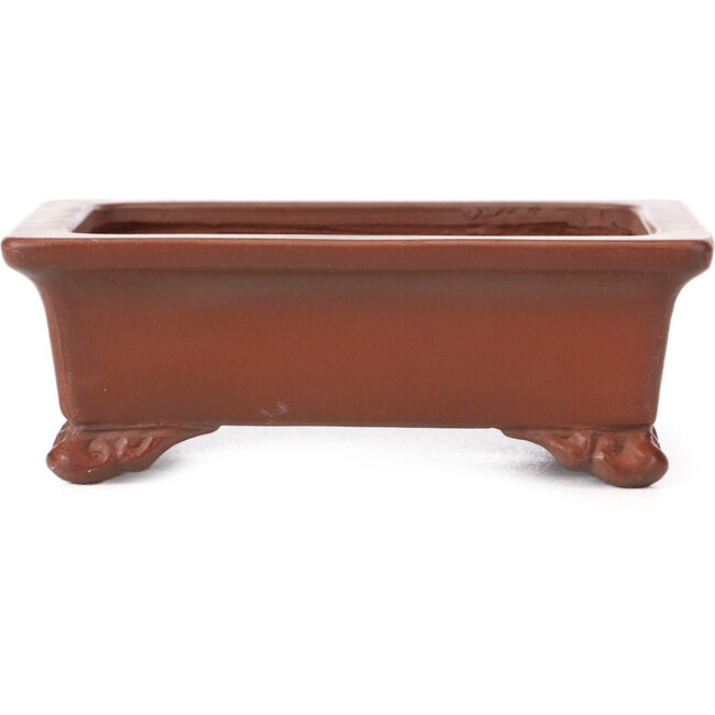 Pot à bonsaï rectangulaire non émaillé par Bigei - 120 x 90 x 40 mm