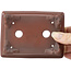 Maceta de bonsái rectangular sin esmaltar de Bigei - 120 x 90 x 40 mm