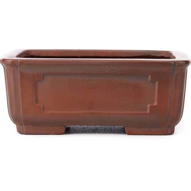 Maceta de bonsái rectangular sin esmaltar de Bigei - 130 x 100 x 50 mm