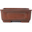 Maceta de bonsái rectangular sin esmaltar de Bigei - 130 x 100 x 50 mm