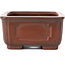 Maceta de bonsái rectangular sin esmaltar de Bigei - 130 x 100 x 50 mm