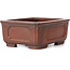 Pot à bonsaï rectangulaire non émaillé par Bigei - 130 x 100 x 50 mm