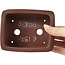 Maceta de bonsái rectangular sin esmaltar de Bigei - 130 x 100 x 50 mm