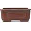 Maceta de bonsái rectangular sin esmaltar de Bigei - 130 x 100 x 50 mm