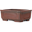 Maceta de bonsái rectangular sin esmaltar de Bigei - 130 x 100 x 50 mm