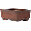 Maceta de bonsái rectangular sin esmaltar de Bigei - 130 x 100 x 50 mm