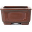 Maceta de bonsái rectangular sin esmaltar de Bigei - 130 x 100 x 50 mm
