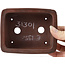 Pot à bonsaï rectangulaire non émaillé par Bigei - 130 x 100 x 50 mm