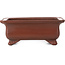 Maceta de bonsái rectangular sin esmaltar de Bigei - 145 x 110 x 55 mm