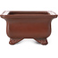 Maceta de bonsái rectangular sin esmaltar de Bigei - 145 x 110 x 55 mm