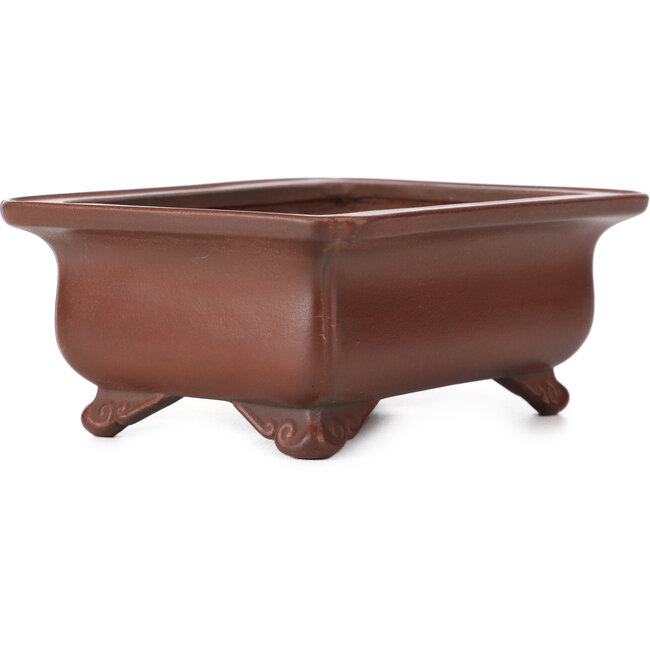 Vaso bonsai rettangolare non smaltato Bigei - 145 x 110 x 55 mm