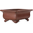 Pot à bonsaï rectangulaire non émaillé par Bigei - 145 x 110 x 55 mm