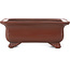 Maceta de bonsái rectangular sin esmaltar de Bigei - 145 x 110 x 55 mm