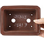 Maceta de bonsái rectangular sin esmaltar de Bigei - 145 x 110 x 55 mm
