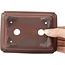 Maceta de bonsái rectangular sin esmaltar de Bigei - 145 x 110 x 55 mm