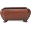 Maceta de bonsái rectangular sin esmaltar de Bigei - 120 x 105 x 50 mm