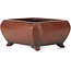 Pot à bonsaï rectangulaire non émaillé par Bigei - 120 x 105 x 50 mm