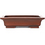 Rectangular unglazed bonsai pot by Bigei - 155 x 125 x 40 mm