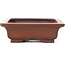 Rectangular unglazed bonsai pot by Bigei - 155 x 125 x 40 mm