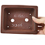 Pot à bonsaï rectangulaire non émaillé par Bigei - 155 x 125 x 40 mm
