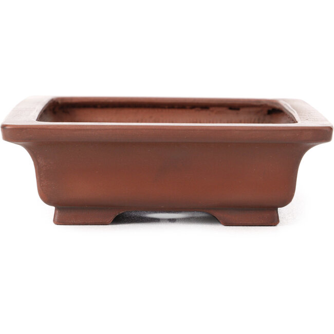 Pot à bonsaï rectangulaire non émaillé par Bigei - 155 x 125 x 40 mm
