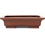 Maceta de bonsái rectangular sin esmaltar de Bigei - 155 x 125 x 40 mm