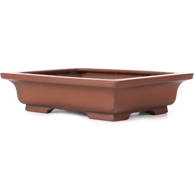 Pot à bonsaï rectangulaire non émaillé par Bigei - 155 x 125 x 40 mm